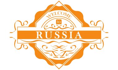 vektör Etiket Ülke Rusya