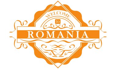 vektör Etiket Ülke Romanya