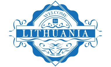 vektör Etiket Ülke Litvanya