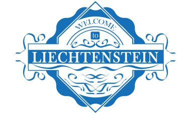 vektör Etiket Ülke Liechtenstein