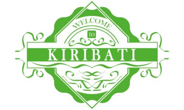 vektör Etiket Ülke Kiribati