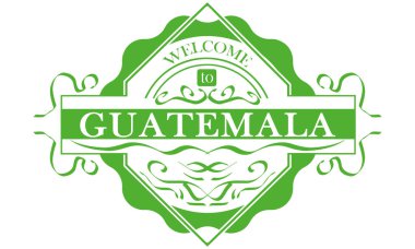 vektör Etiket Ülke Guatemala