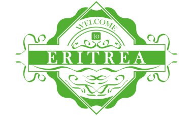 vektör Etiket Ülke Eritre