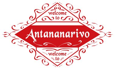 vektör mühür Şehir Antananarivo