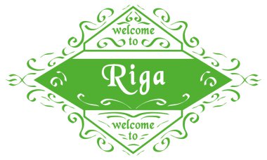 vektör mühür Şehir Riga