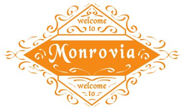 vektör mühür Şehir Monrovia