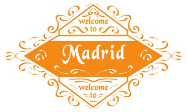 vektör mühür Şehir Madrid