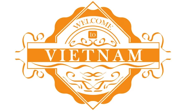 Vector Etiqueta País Vietnam — Archivo Imágenes Vectoriales