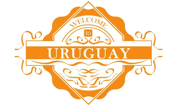 Vector Label Country Uruguay — Stock Vector