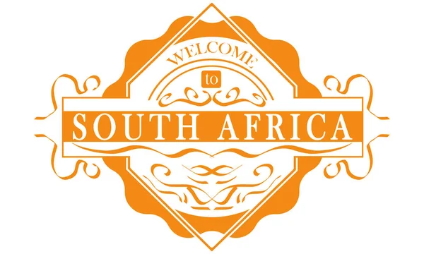Vecteur Étiquette Pays Afrique Sud — Image vectorielle