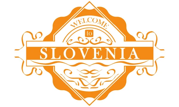 Vector Label Country Slovenia — Stock Vector