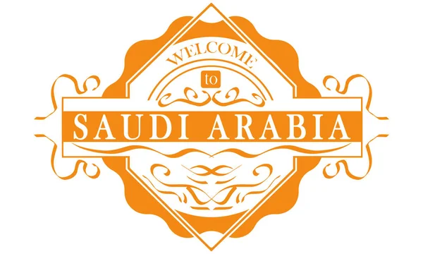 Vector Label Country Saudi Arabia — Stock Vector