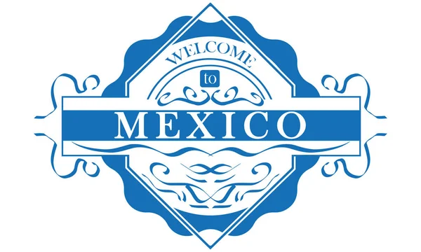 Vector Label Country Mexico — Stock Vector