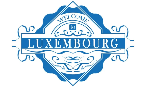 Vektor Címke Ország Luxemburg — Stock Vector