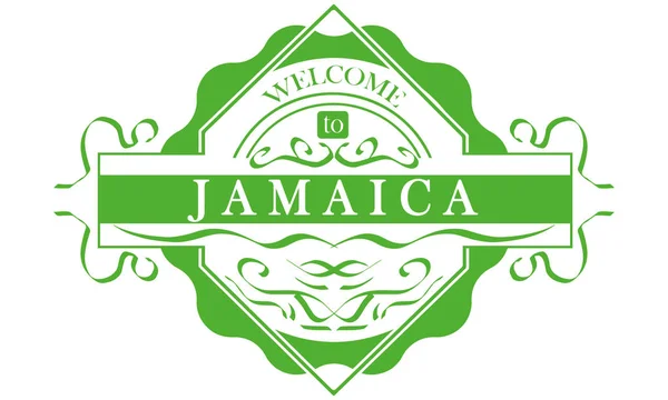 Vector Label Land Jamaica — Stockvector