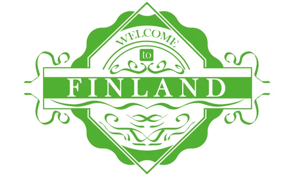 Vector Label Country Finland — Stock Vector