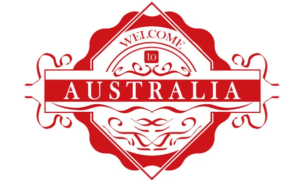Vecteur Étiquette Pays Australie — Image vectorielle