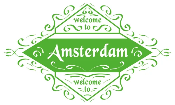 Vector Seal Cidade Amsterdã — Vetor de Stock