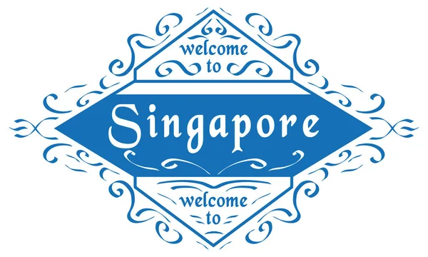 Vector Seal Stad Singapore — Stockvector