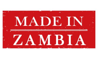 vektör etiketi Zambiya'da üretilen