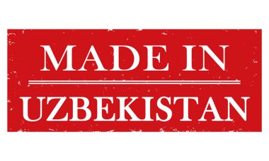 vektör etiketi Özbekistan'da üretmiş