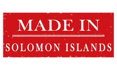 vektör etiketi Solomon Adaları made in
