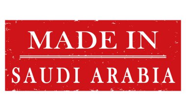 vektör etiketi Suudi Arabistan made in