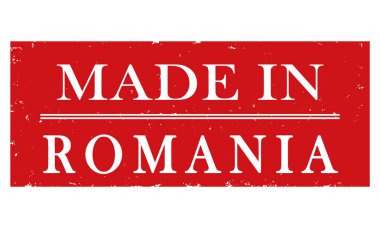 vektör etiketi Made in Romania