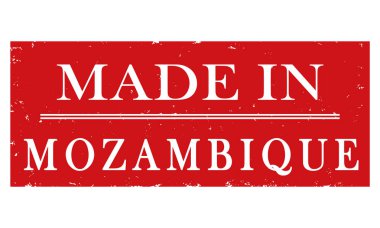 vektör etiketi Mozambik'te üretilemiş