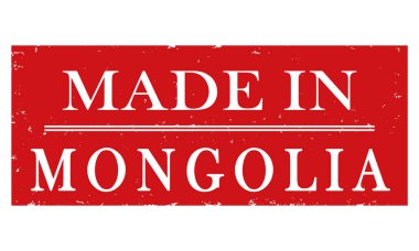 vektör etiketi Moğolistan made in