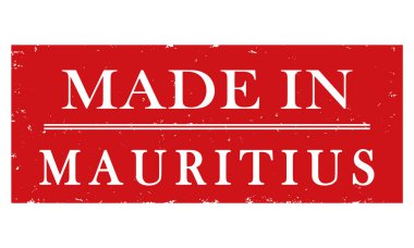 vektör etiketi Mauritius made in