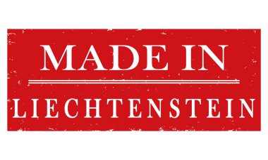 vektör etiketi Made in Lihtenştayn