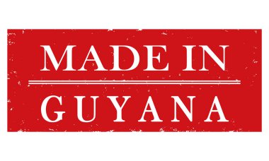 vektör etiketi Guyana made in