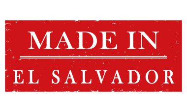 vektör etiketi El Salvador made in