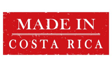 Kosta Rika 'da Yapılan Vektör etiketi