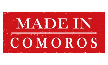 vektör etiketi Comoros made in