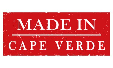 Cape Verde 'de yapılmış vektör etiketi