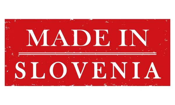 Vektor Märkning Tillverkad Slovenien — Stock vektor