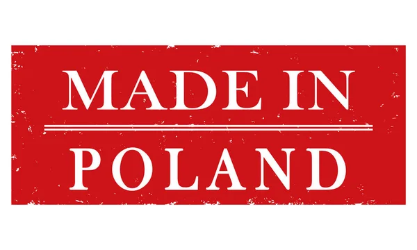 Διανυσματική Ετικέτα Made Στην Πολωνία — Διανυσματικό Αρχείο
