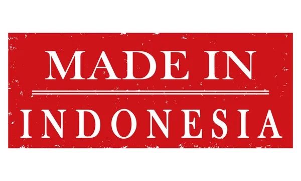 Etichetta Vettoriale Made Indonesia — Vettoriale Stock