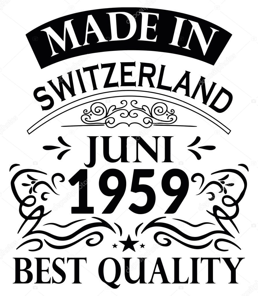 Shirt Design Made in Switzerland Juni 1959