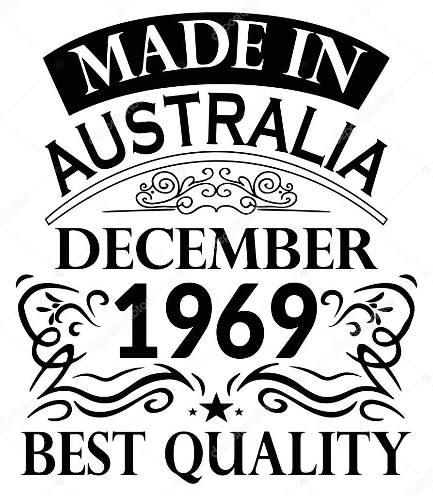 Shirt Design Made in Australia December 1969