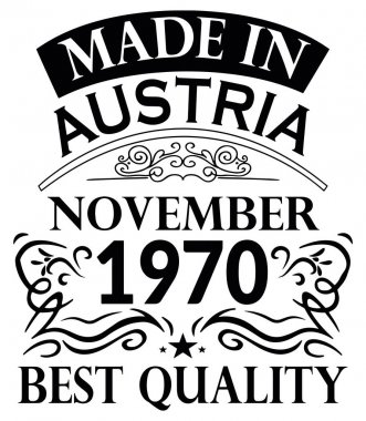 Avusturya Kasım 1970 Made forme Tasarımı