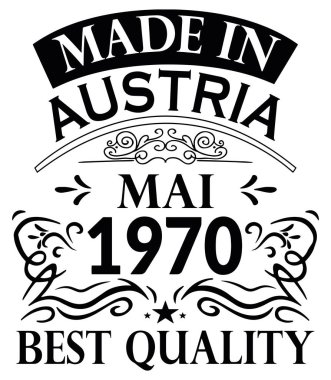 Avusturya Mai 1970 Yılında Yapılan Gömlek Tasarımı