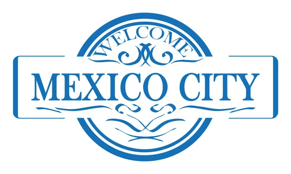 Vector Label City Mexico City — Stock Vector