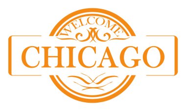 vektör Etiket Şehir Chicago