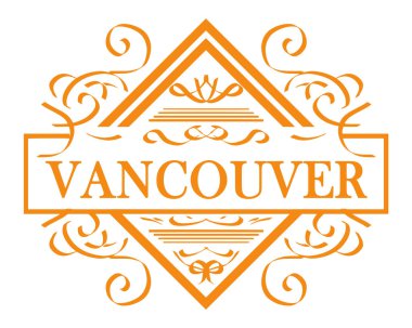 vektör Etiket Şehir Vancouver