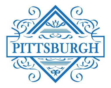 vektör Etiket Şehir Pittsburgh