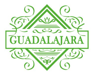 vektör Etiket Şehir Guadalajara