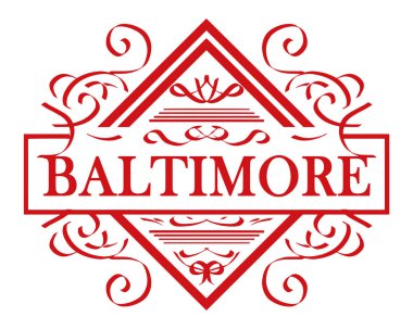 vektör Etiket Şehir Baltimore